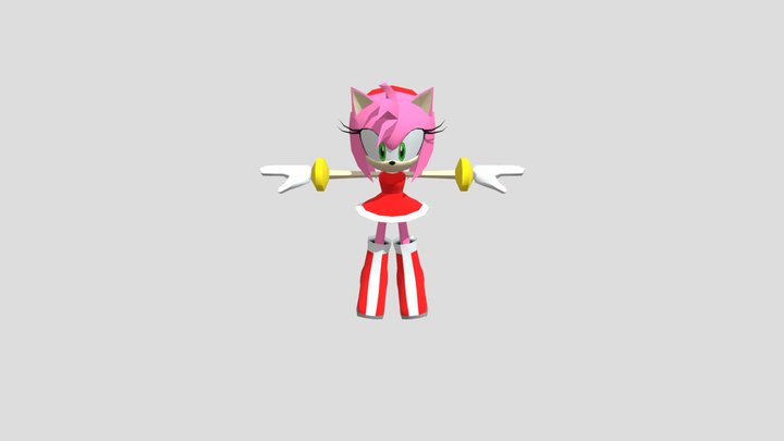 Sonic Heroes  3D Model Amy Rose 3D Model