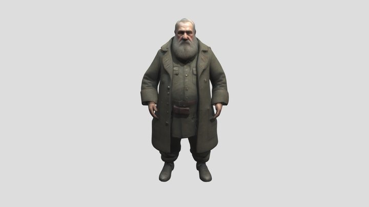 Old Russian Men 3D Model