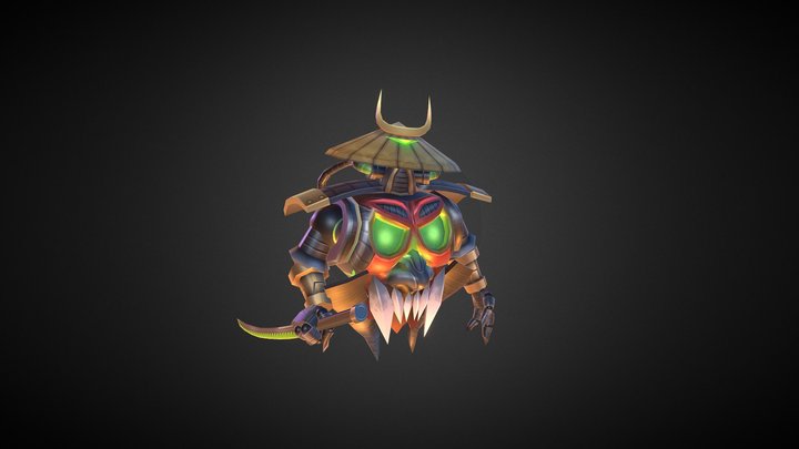 Samurai Anim 3D Model