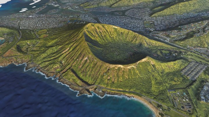 Koko Crater model 3D Model