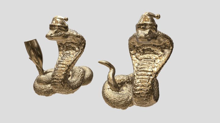 змея в шапке 3D Model
