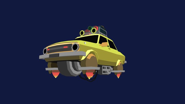 ZAZ-968 Low Poly Car 3D Model