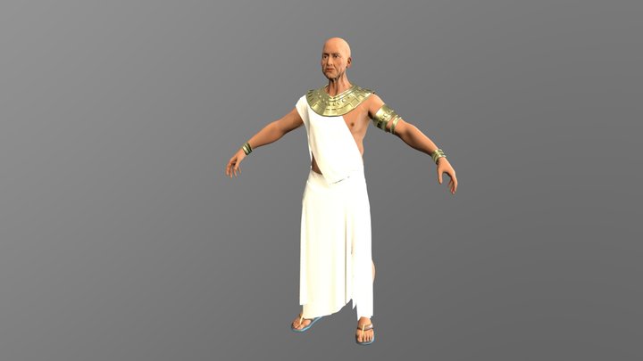 Egyptian Priest 3D Model