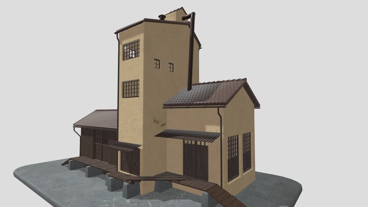 agricultural factory building 3D Model