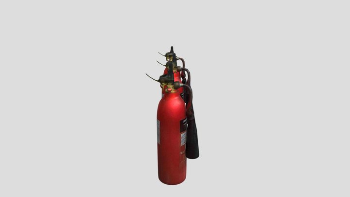 Fire Extinguisher Photogrammetry Scan 3D Model
