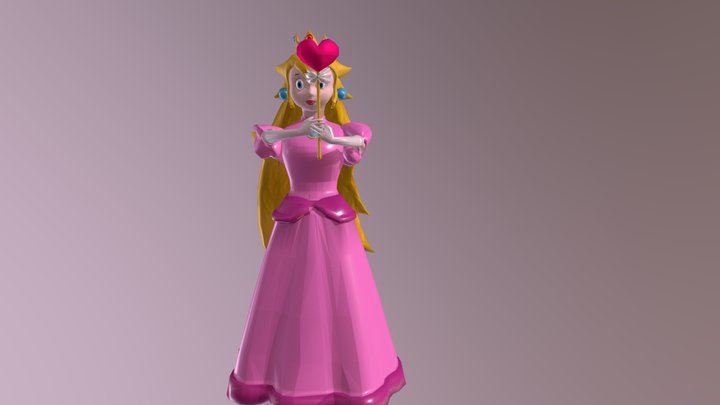 Princess Peach Walking 3D Model