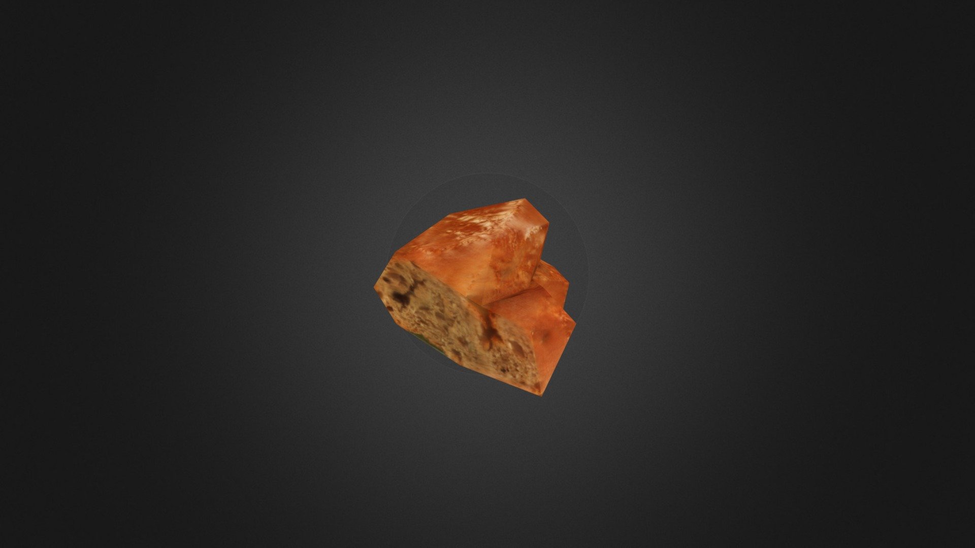 Lowpoly Bread | 64 Tris | 34 Verts