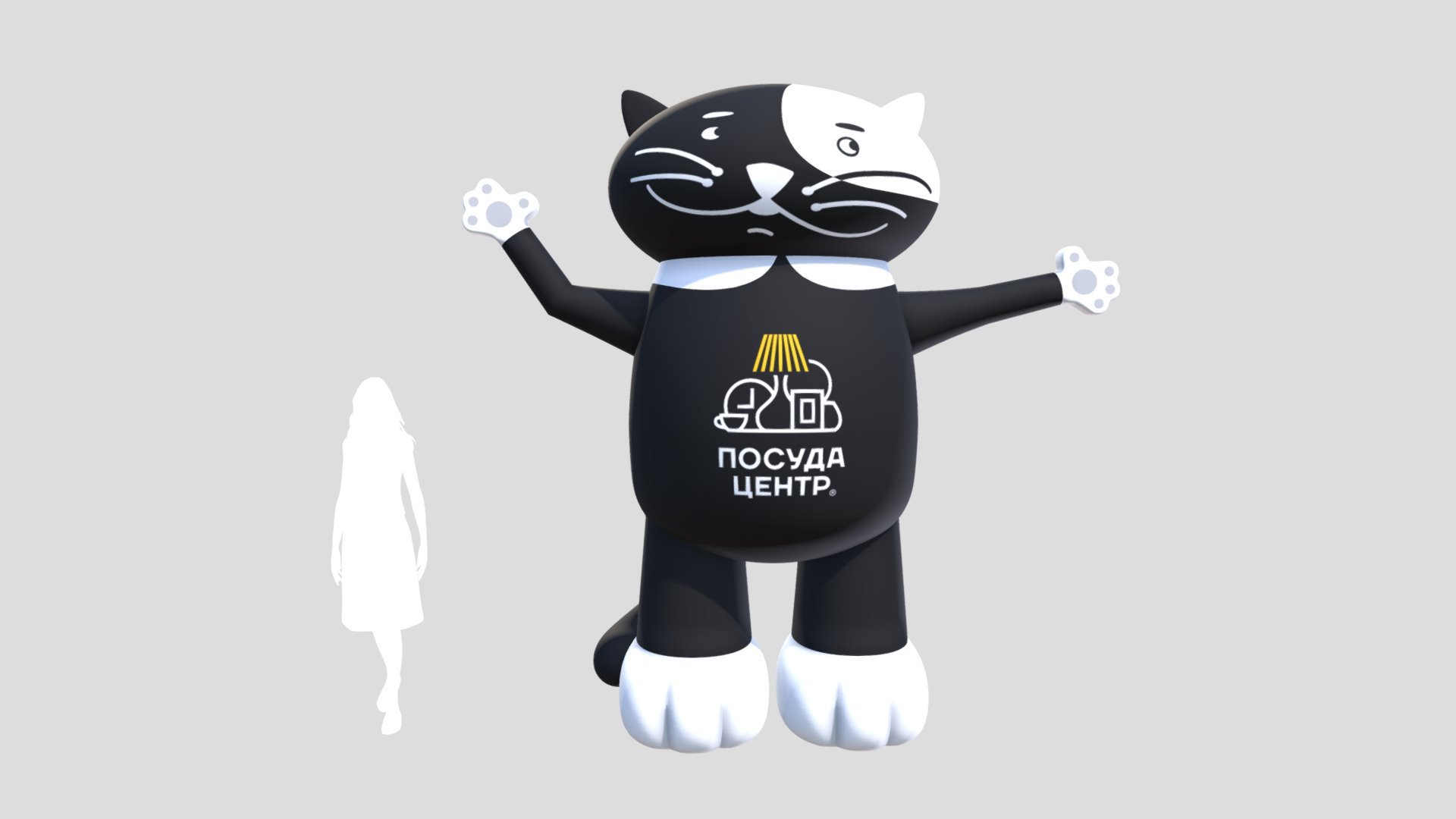 Надувной кот высота 3м. - Download Free 3D model by naduvfigur [3c9df0b ...