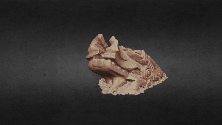 Wooden dragon_01 3D Model