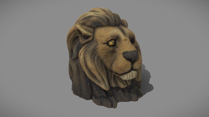 Lion head 3D Model