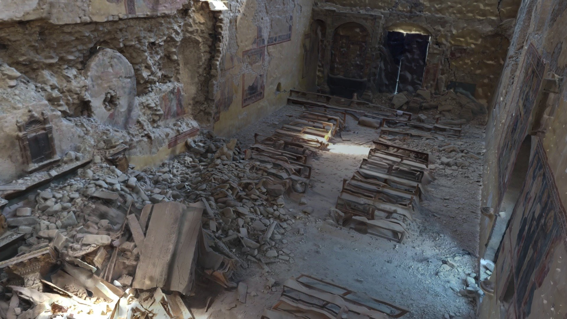 San Francesco inside after Earthquake - Download Free 3D model by kresi ...