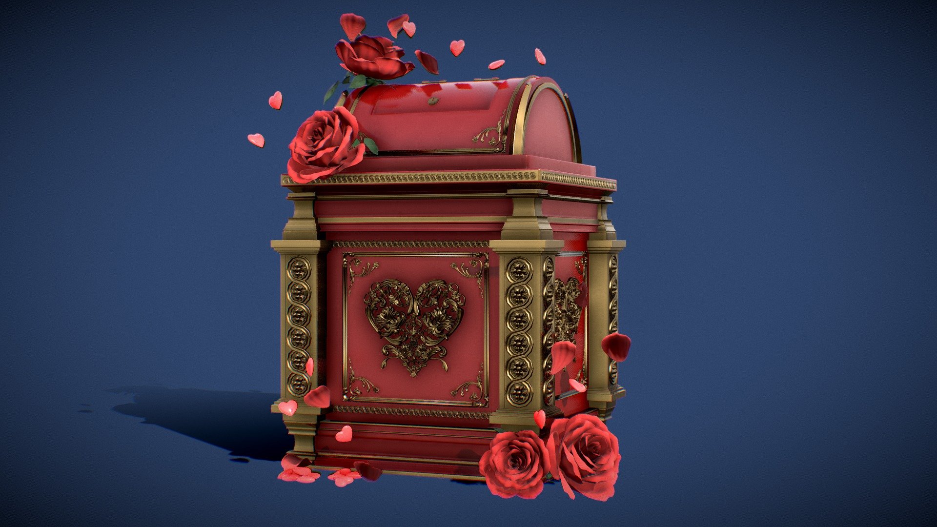 3D Model Collection Valentines Decorations Version Three VR / AR / low-poly