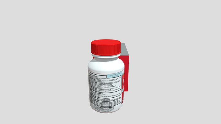 Tylenol Bottle And Box 3D Model