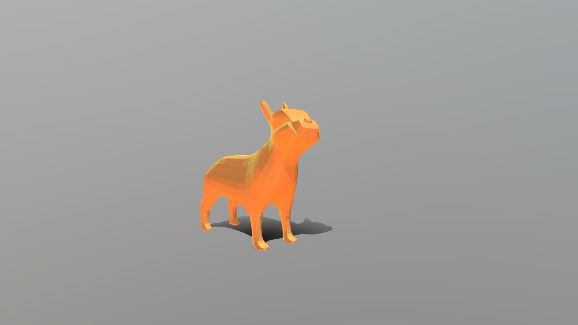 Low Poly Bulldog simple motion