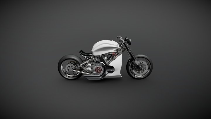 Custom Ducati Bobber 3D Model