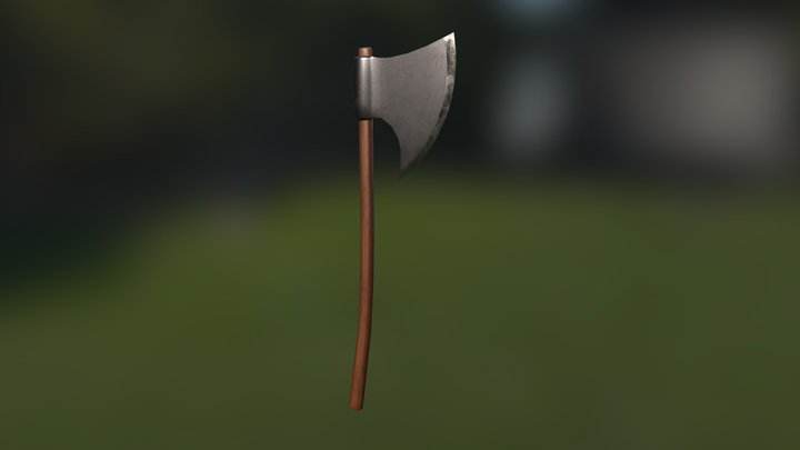 Axe with Textures 3D Model