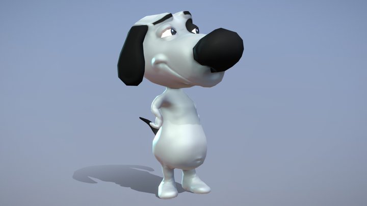Animal Friends: Cartoon Dog 3D Model