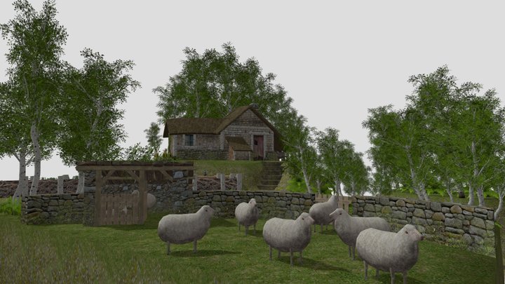 DAE diorama - Forest Loner 3D Model