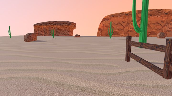 Desert Scene 3D Model