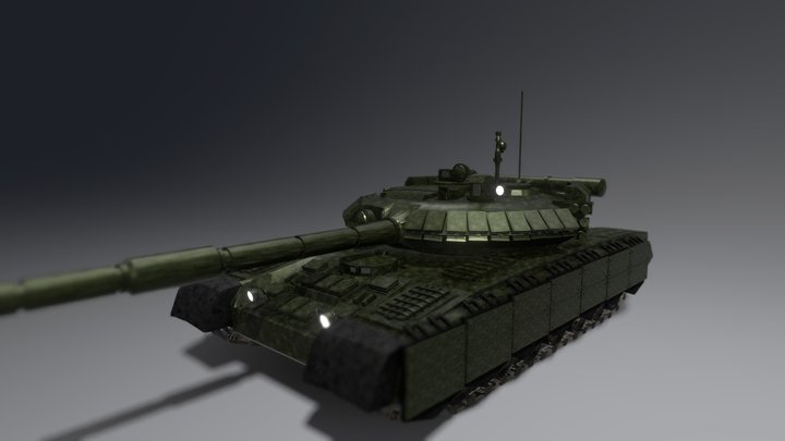 T80 Main battle tank-MBT 3D Model