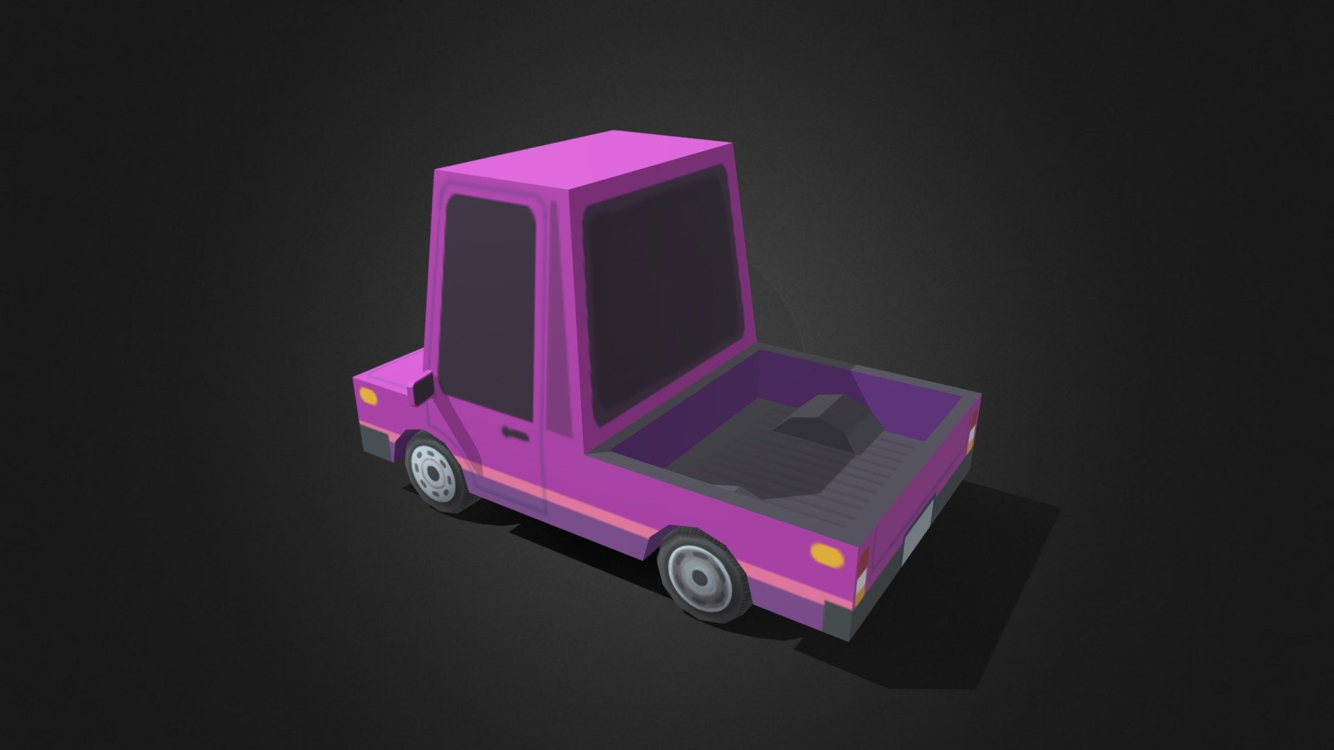 Low Poly Pickup Truck 1
