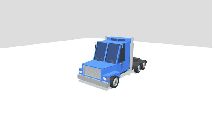 Front Of the Truck Low Poly 3D Model