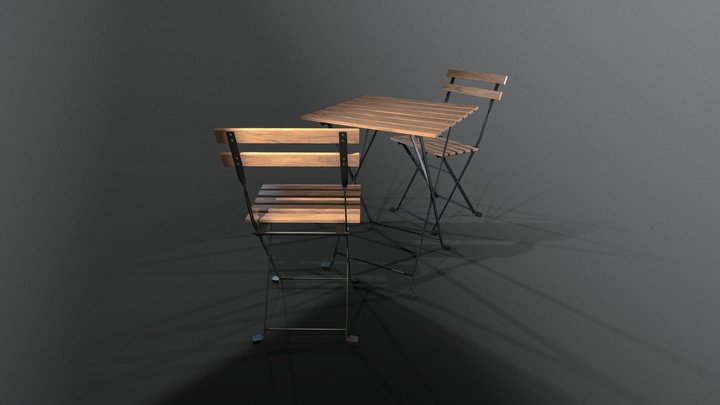 TARNO Table And Chairs Outdoor Dining Pack 3D Model