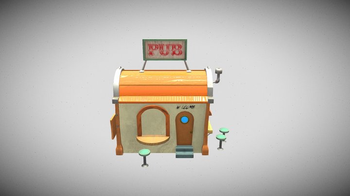 Stylized Pub 3D Model