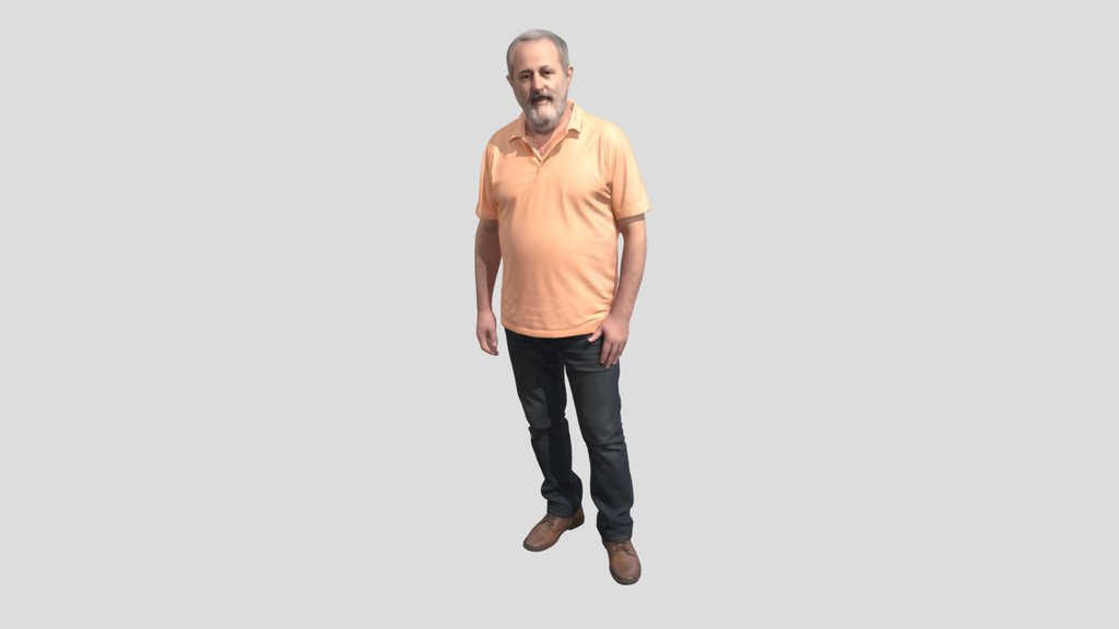 Casual Portrait in a Peach Polo