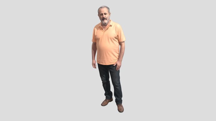 Casual Portrait in a Peach Polo – Modèle 3D gratuit STL