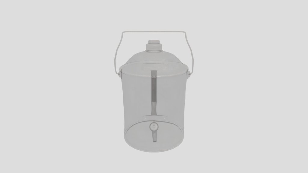 Galvanized Spigot Utility Can Dented