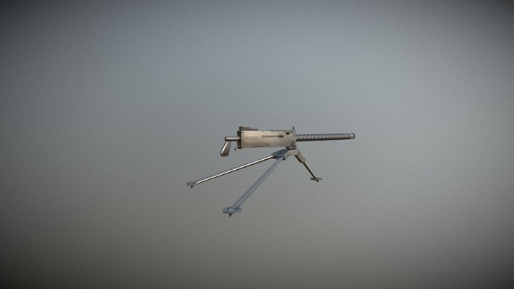 Browning M1919 machine gun 3D Model