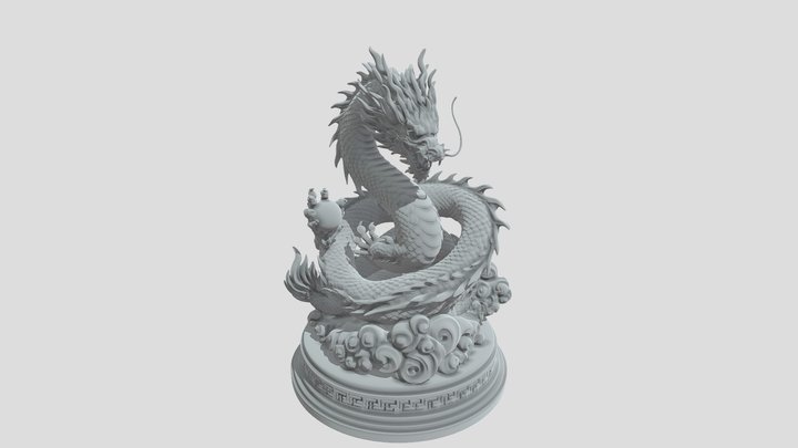 Celestial Dragon and Pearl – Kostenloses 3D-Modell STL