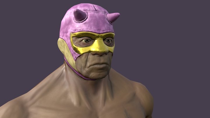 Low Poly Luchador 3D Model