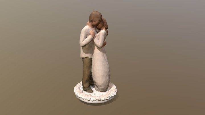 Willow Tree Promise, Sculpted Cake Topper 3D Model