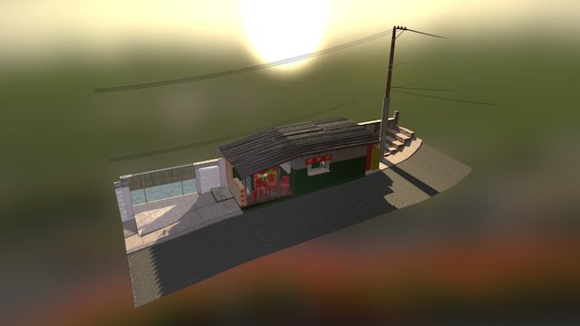 Rio slums street scene 3D Model
