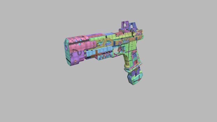 RE45 Pistol Model 3D Model