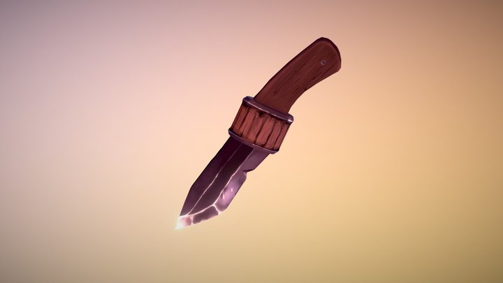 HandPainted_DaggerWeapon 3D Model