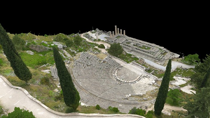 The ancient Theater at Delphi 3D Model