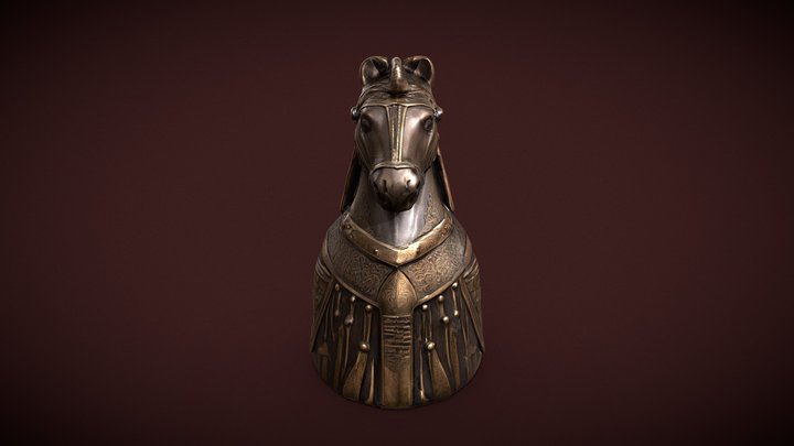 Royal Chess Knight (Bronze) 3D Model