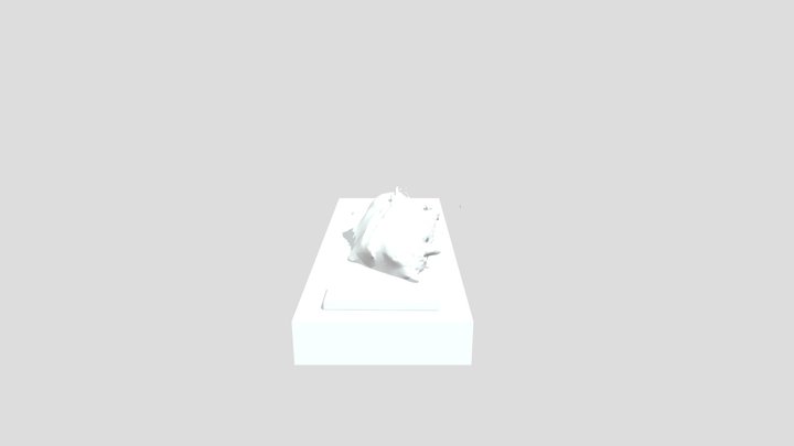 Gato en cama 3D Model