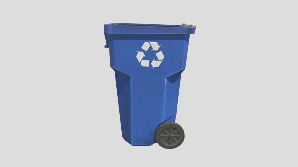 Recycling Bin 3d Model