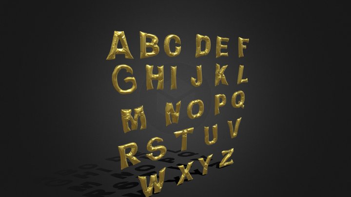 Inflated Alphabets_ Anil 3D Model