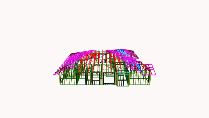 T9600 Truss Layout 3D Export 3D Model