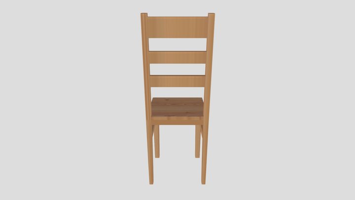 Low-Poly Wooden Chair