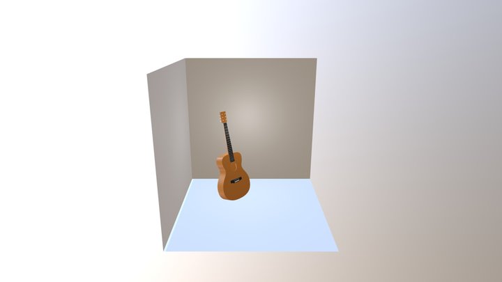 Acoustic guitar 3D Model