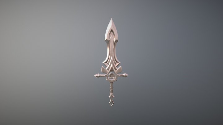 Sword Retopo GOld Default 3D Model