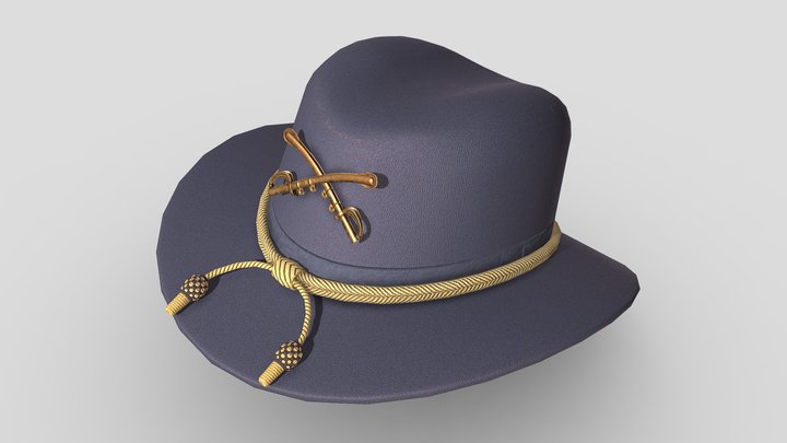 HAT - Civil War Hat - PBR Game Ready 3D Model