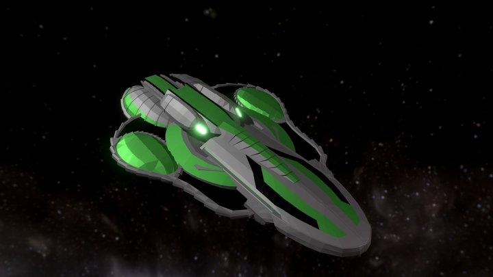 B'Thra Nagahl Class Dreadnought 3D Model