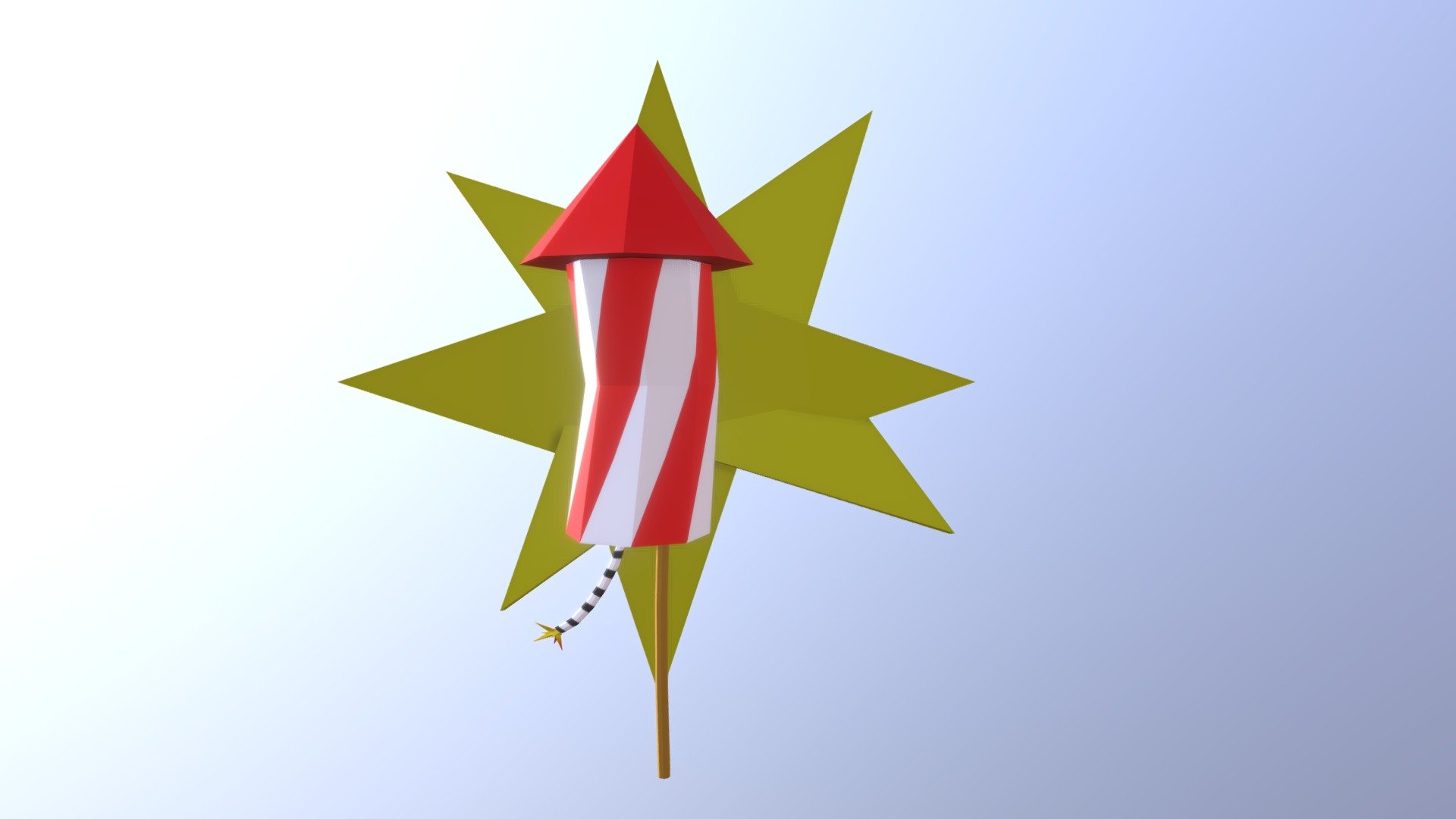 Firework rocket (low poly)
